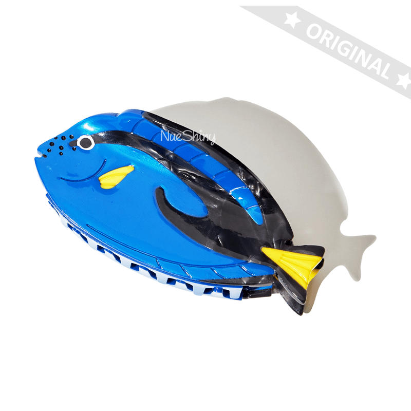 Medium Blue Tang Fish Hair Claw | NueShiny