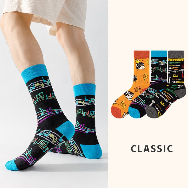 Musical Staff Pattern Socks | Nueshiny