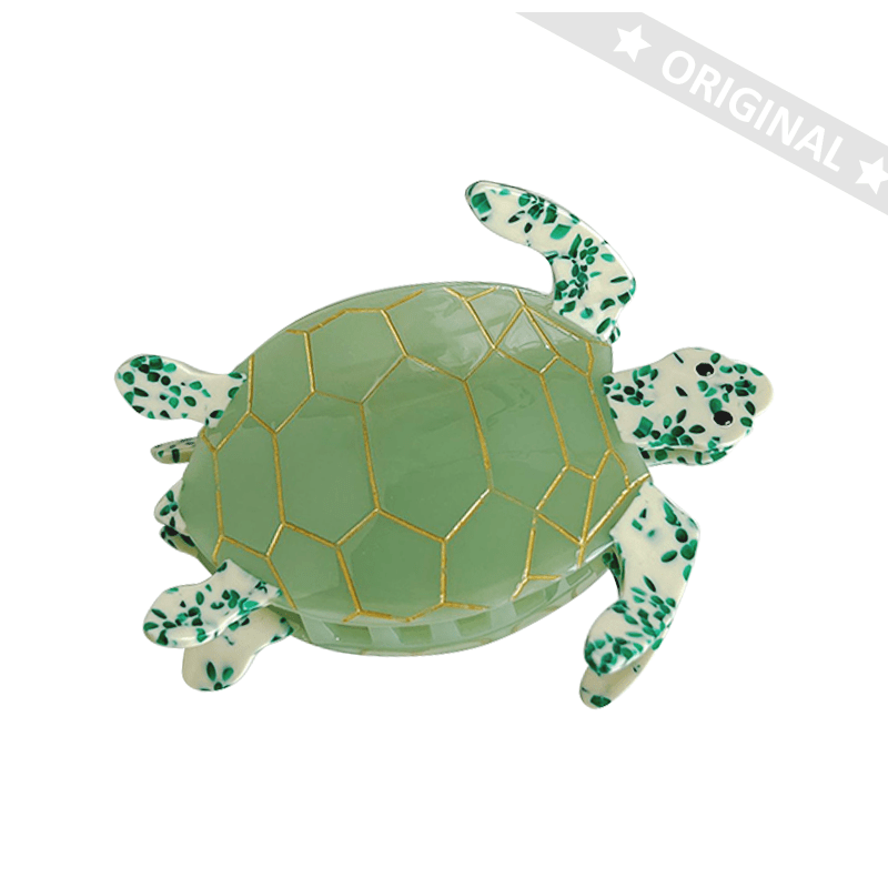 Medium Light Green Turtle Hair Claw | NueShiny