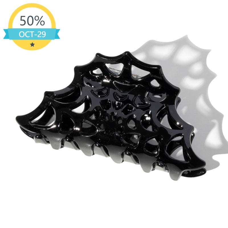 Black Spider Web Halloween Hair Claw Clip