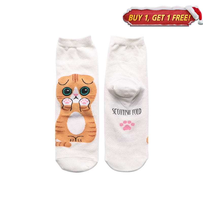 Meow Magic White Socks | NueShiny