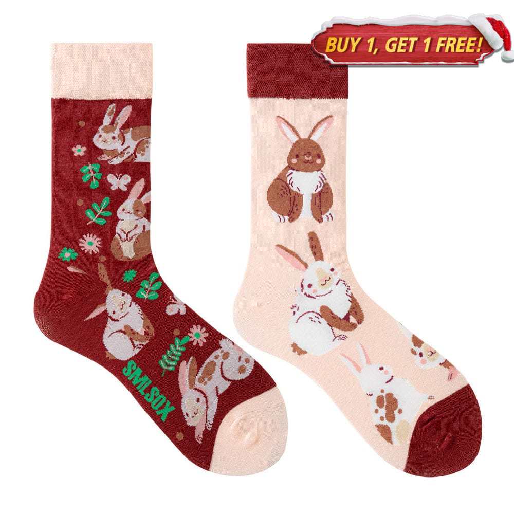 Pink cute rabbit Socks | Nueshiny