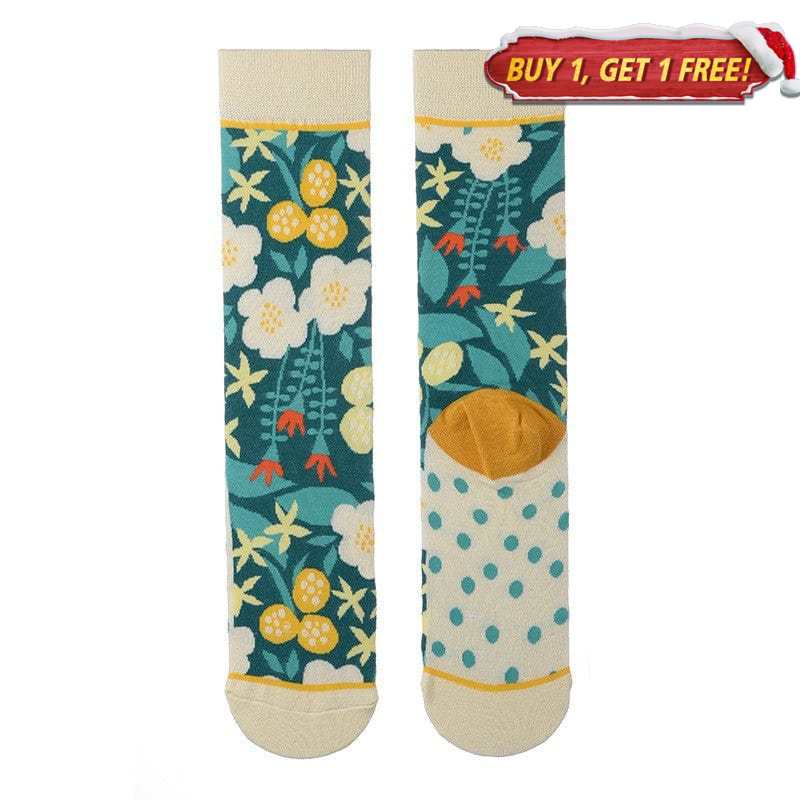 Colorful Flower D Socks | Nueshiny