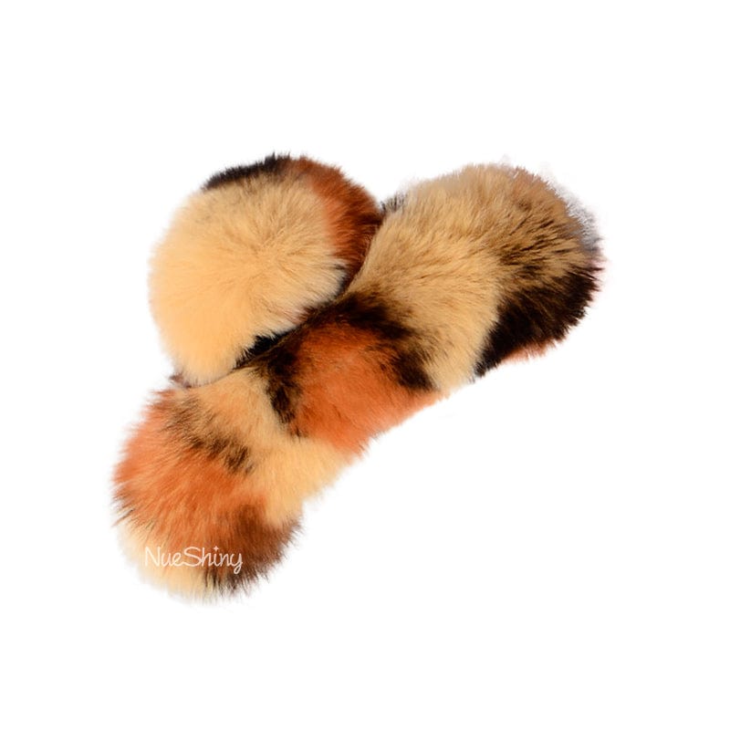 Orange Leopard Big Plush Hair Claw