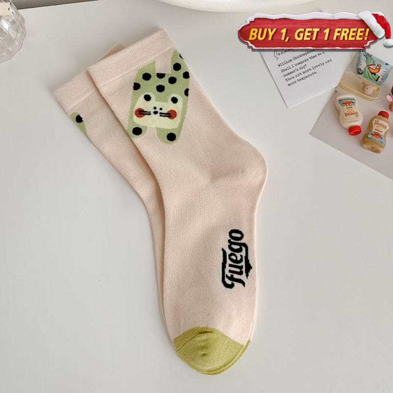 Green Spotted Dog Socks丨NueShiny