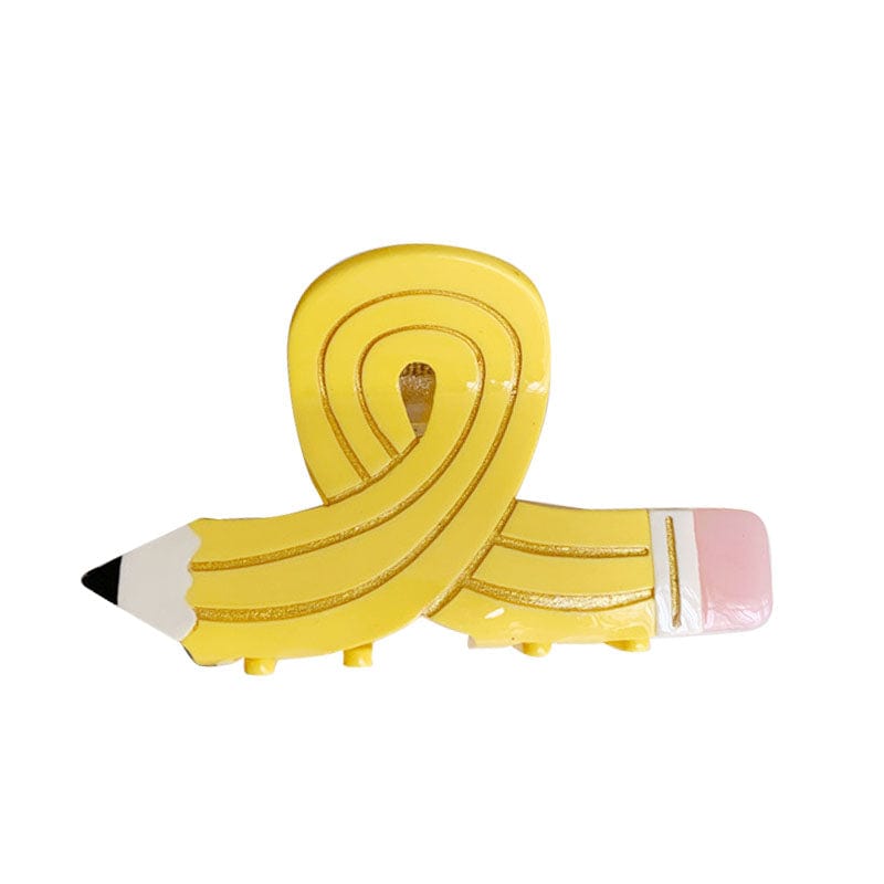 Medium Yellow Twisty Pencil Hair Claw | NueShiny