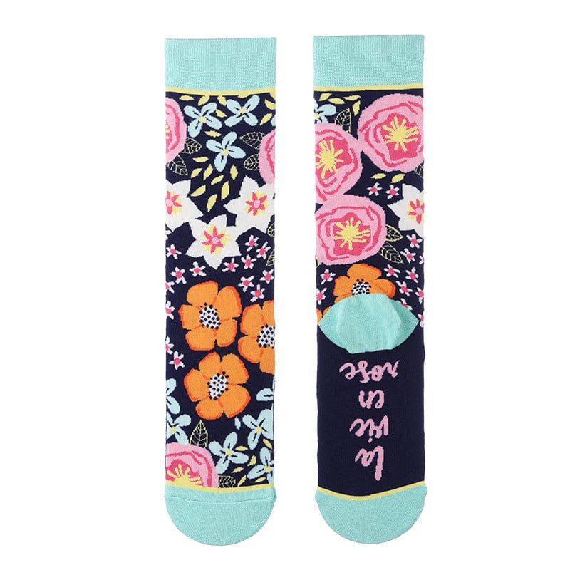 Colorful Flower B Socks | Nueshiny