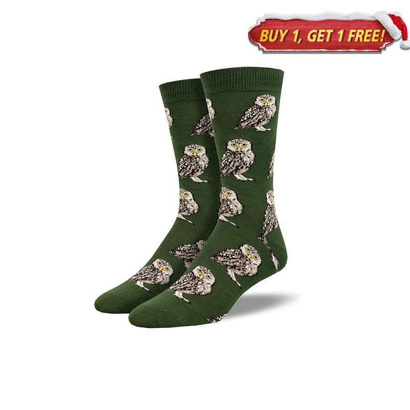 Green Owl Socks