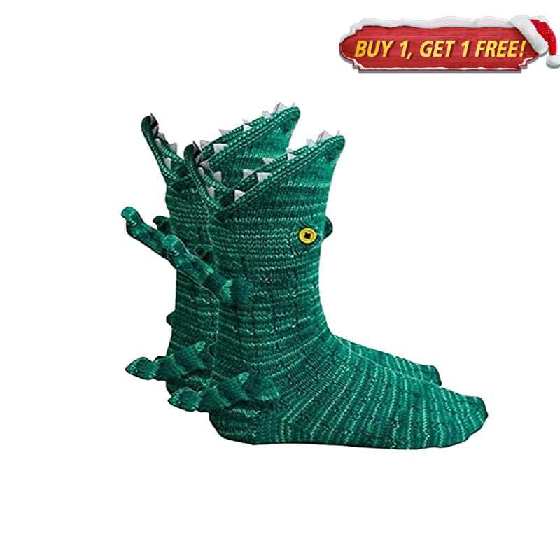 Green Crocodile Socks | NueShiny