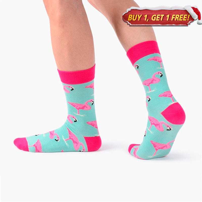 Flamingo Rose Red Socks丨NueShiny