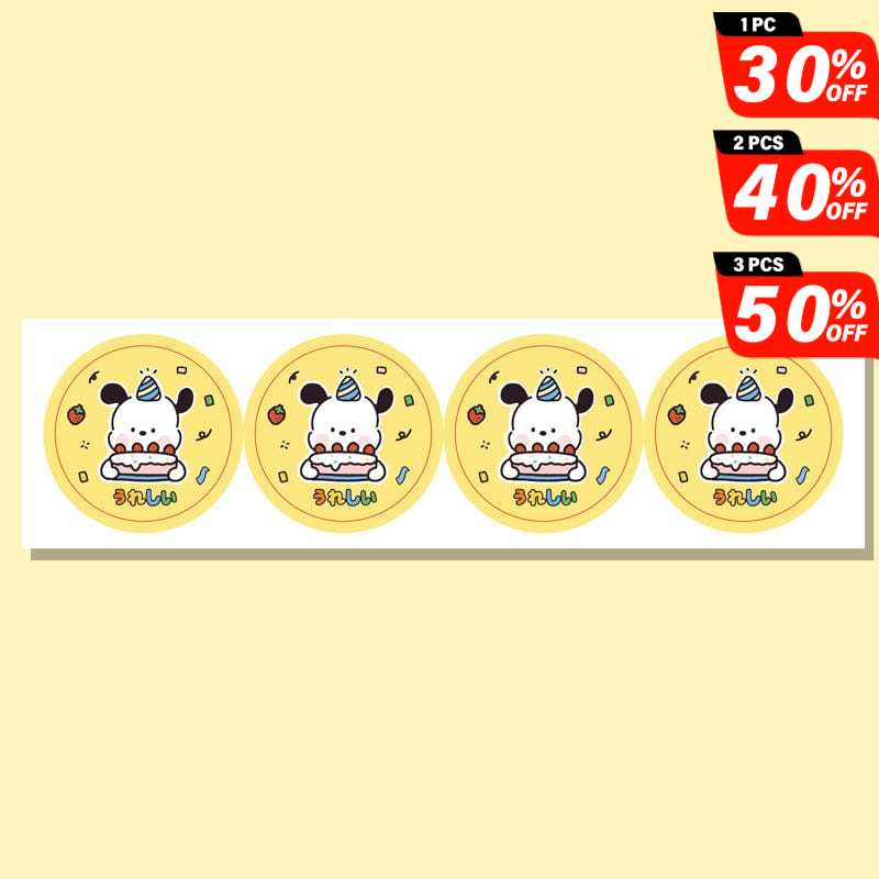 Two birthday handkerchief seal stickers | NueShiny