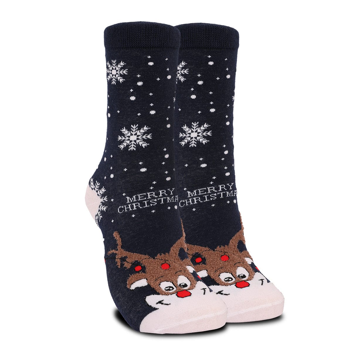 Dark Blue Reindeer Socks | Nueshiny