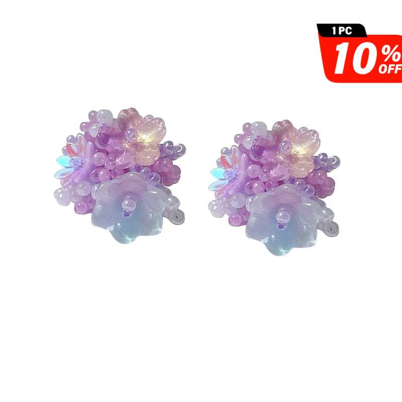 Sweet Flower Earrings Purple | Nueshiny