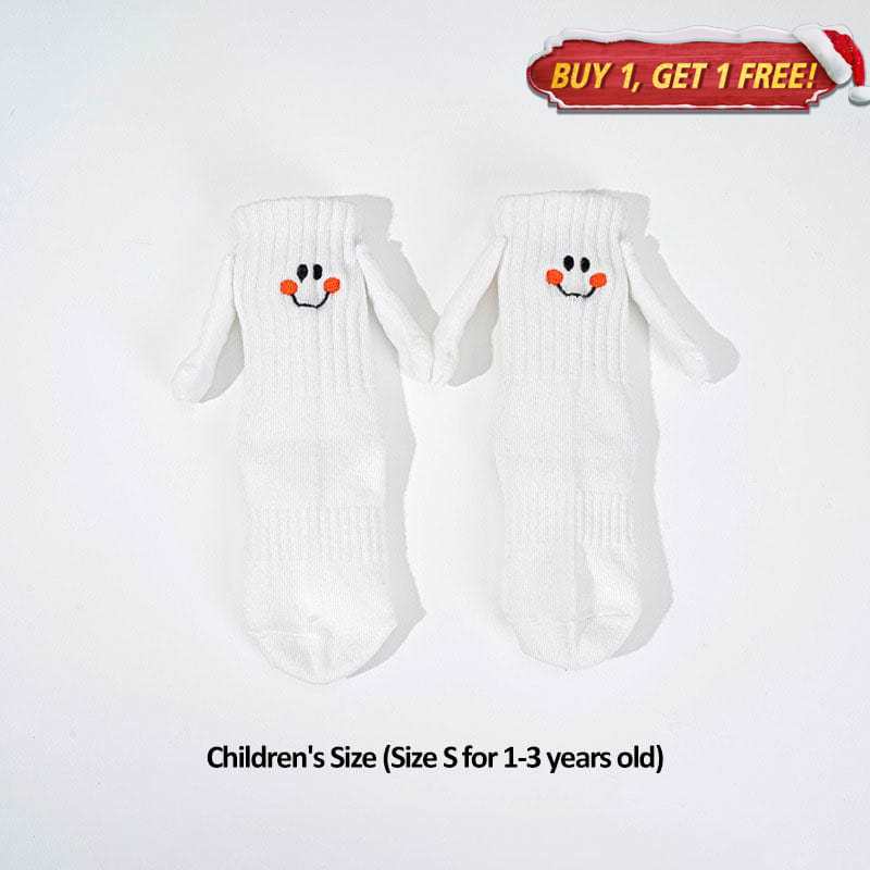 Funny Children Holding Hands White Socks (1-3 Years Old)丨NueShiny