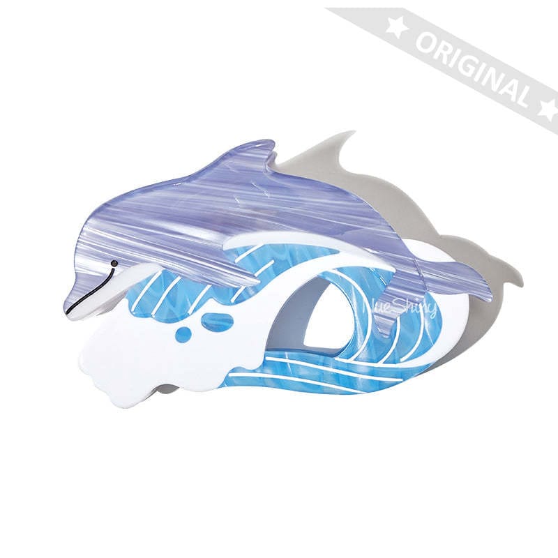 (Advance Sale❗)  Large Dolphin-Wave Hair Claw | Nueshiny