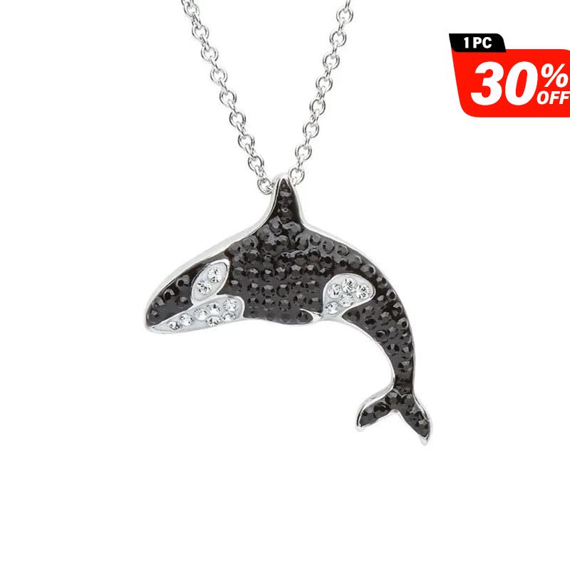 Orca Whale Necklace With Crystals | NueShiny