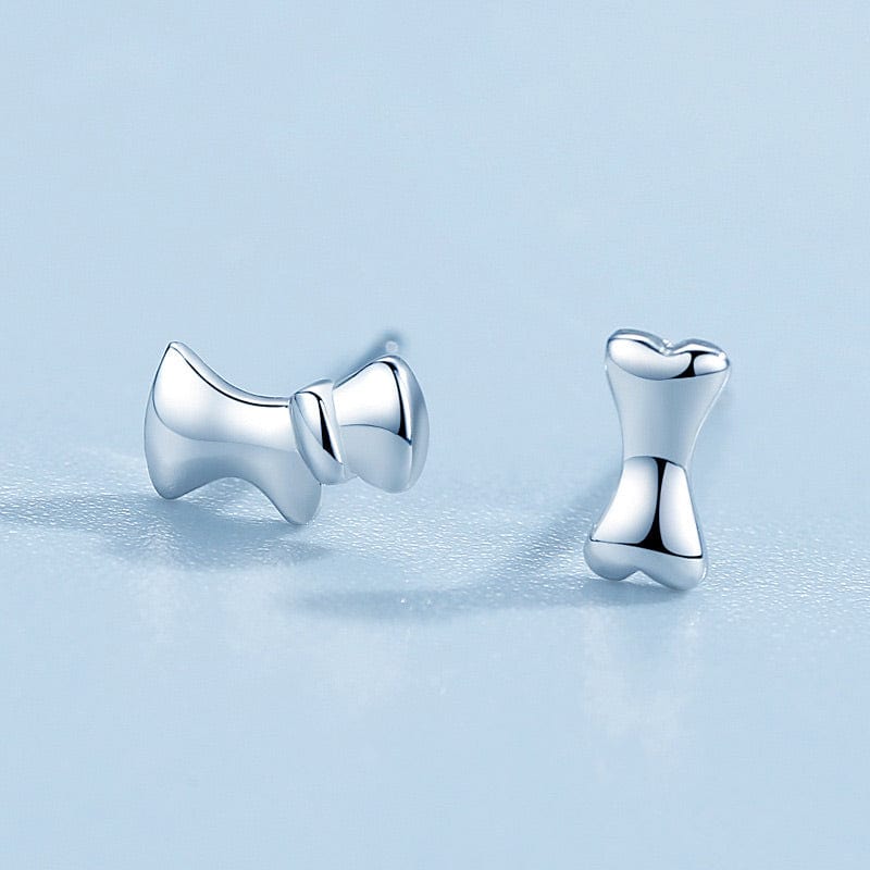 Sterling Silver Bone Earrings丨NueShiny