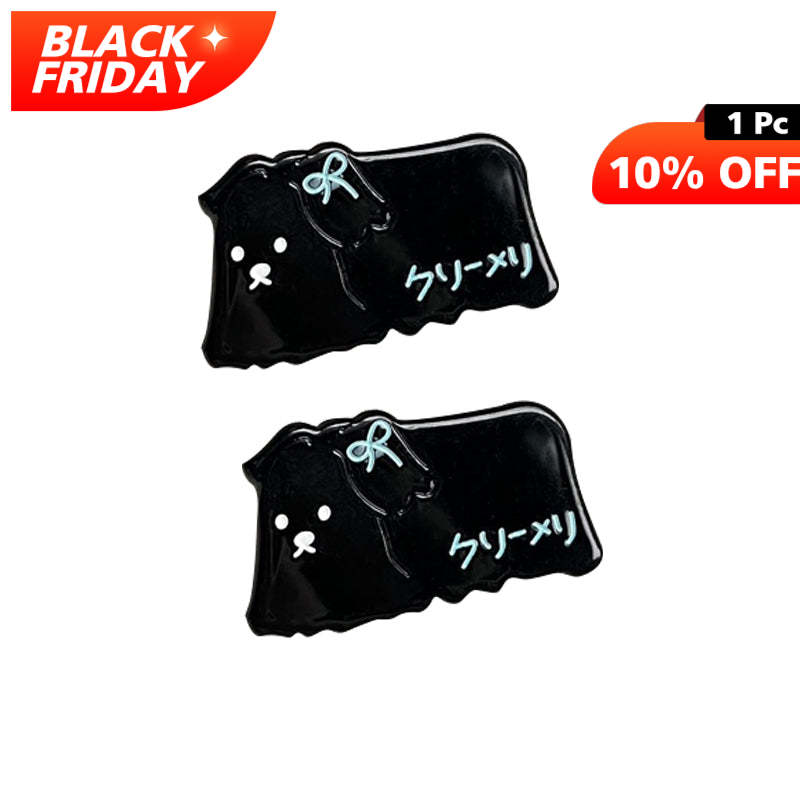 2 Pcs Mini Black puppy Side Clip | Nueshiny