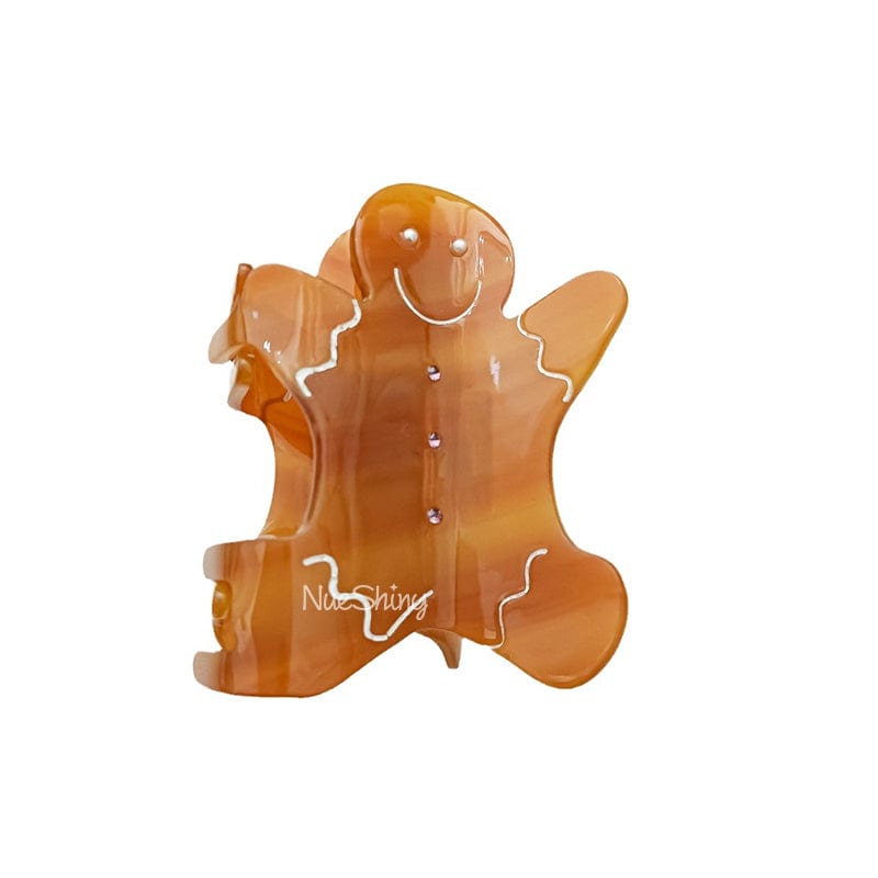 The Gingerbread Man Merry Christmas Hair Claw丨NueShiny