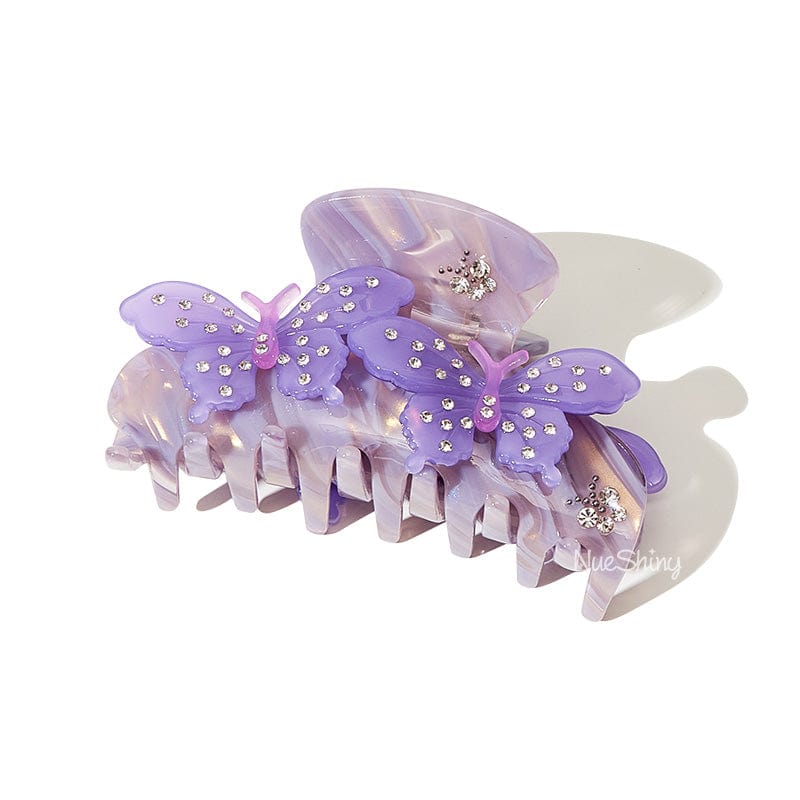 Purple Diamond Butterfly Hair Claw丨NueShiny