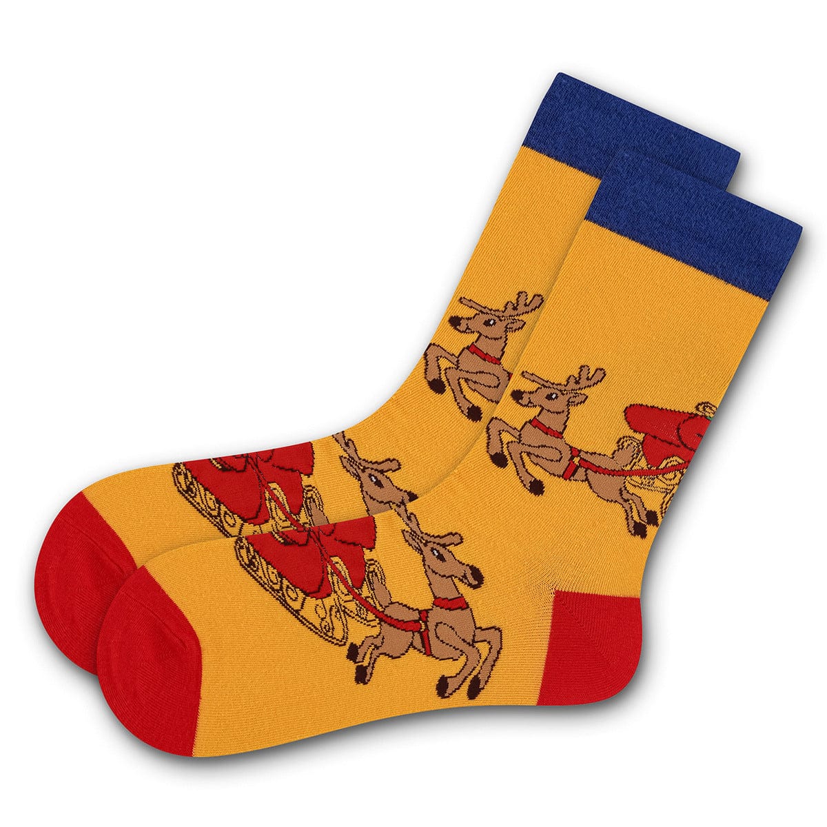 Yellow Reindeer Socks | Nueshiny