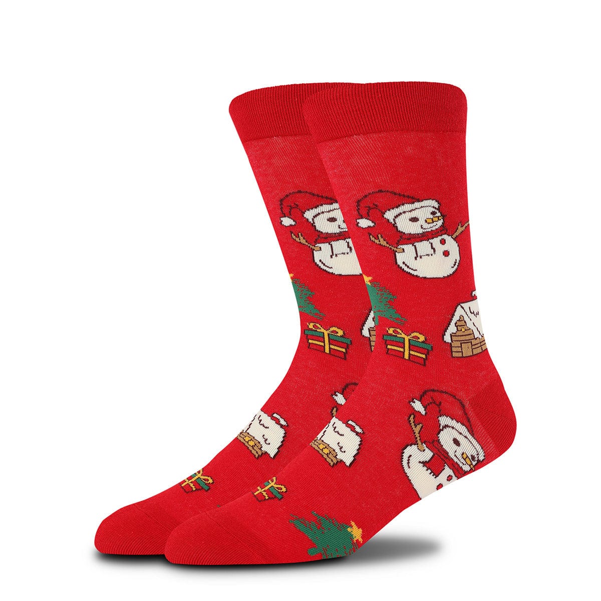 Red Snowman Socks | Nueshiny