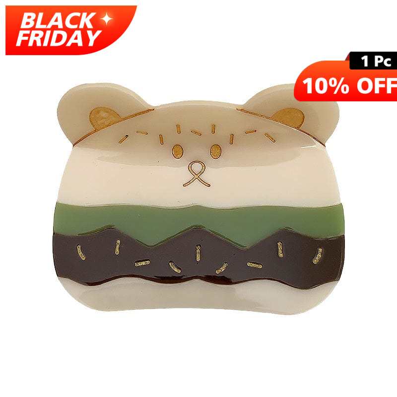 Medium  White Hamburger Cartoon Mouse Hair Claw | NueShiny