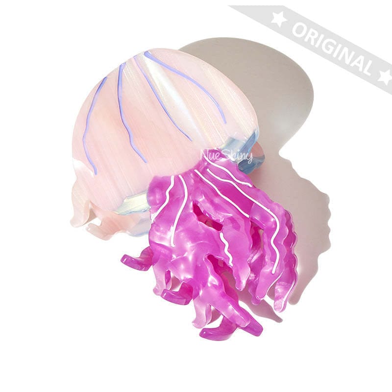 Medium Pink-Purple Small Jellyfish Hair Claw | NueShiny