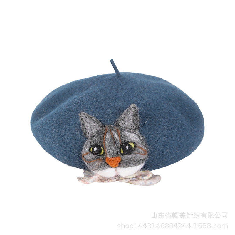 Navy blue cat hat | Nueshiny