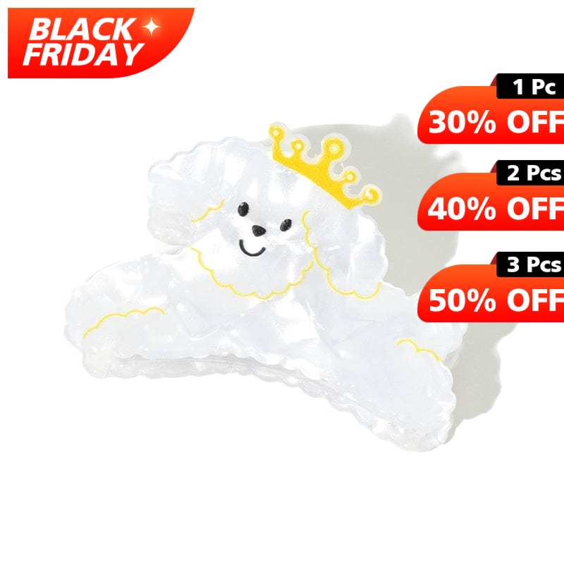 Cute Yellow Crown Cartoon Dog Hair Claw丨NueShiny