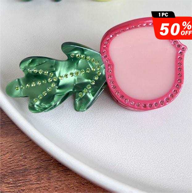 Diamond Carrot Acetate Barrette Hair Accessories In Rose丨NueShiny