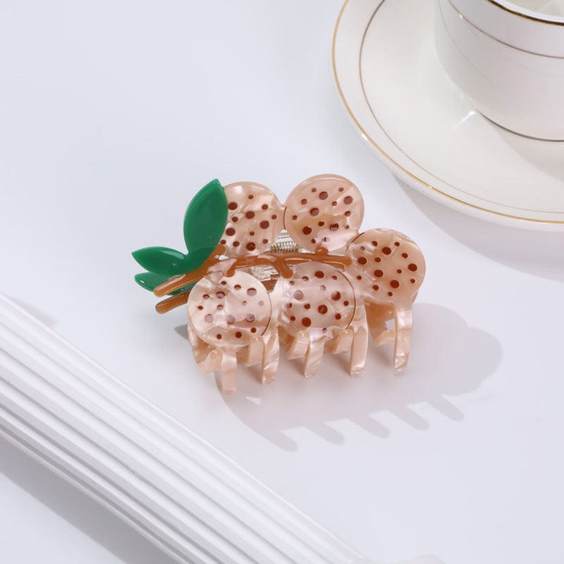 Medium Apricot Color Lychee Hair Claw | NueShiny