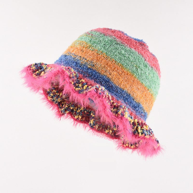 Handmade rainbow Knitted Hat | Nueshiny