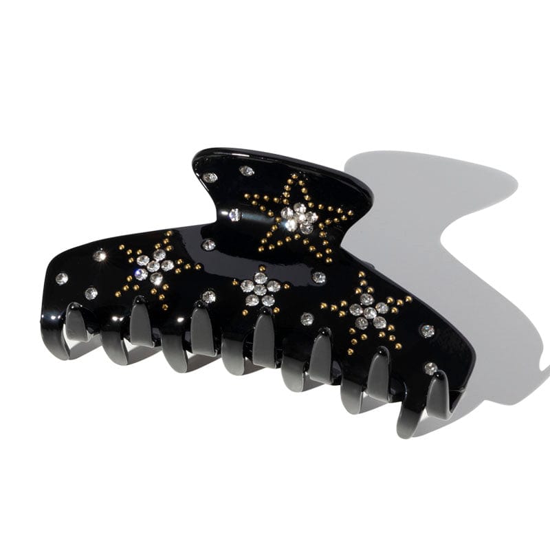 Star Diamond Glitter Hair Claw In Black |丨NueShiny