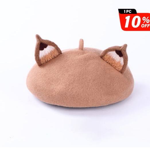 Khaki cat ear hat | Nueshiny