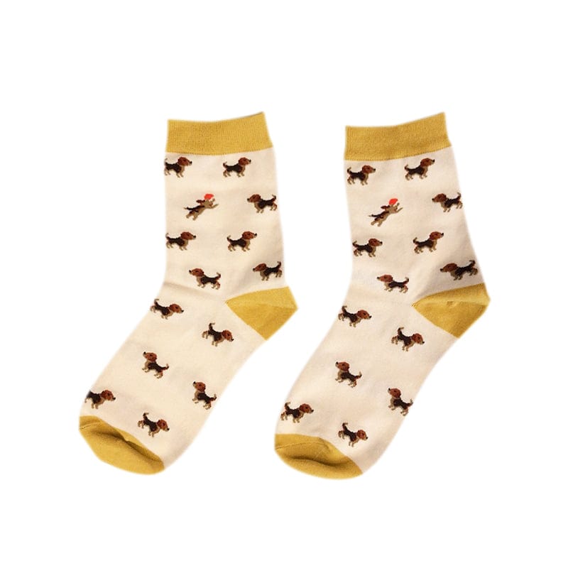 Dachshund Beige Socks