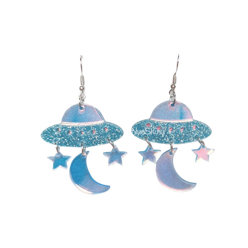 UFO, Stars, and Moon Earrings丨NueShiny