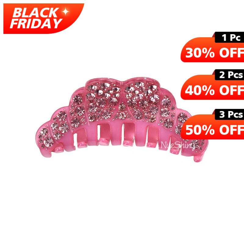 Brilliant Rhinestone Pink Hair Claw丨NueShiny