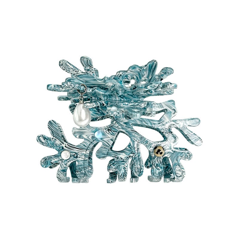 Medium Sea Blue Flame Sea Dream Coral Treasure Hair Claw  | Nueshiny