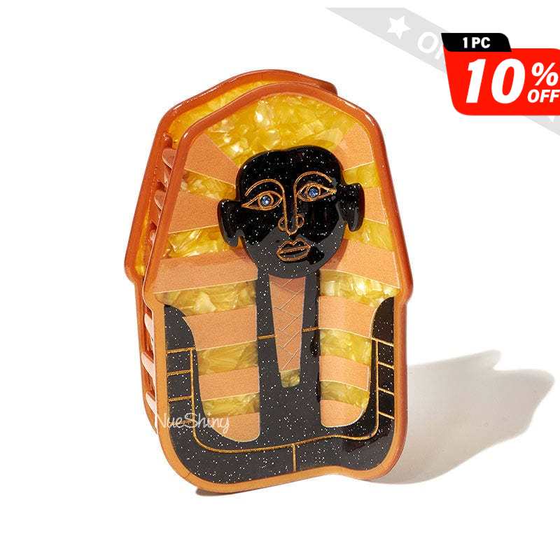 Medium  Tutankhamun’s Golden Mask Hair Claw | NueShiny