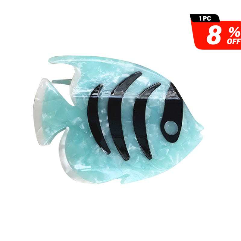 Medium Light blue striped fish Hair Claw | NueShiny