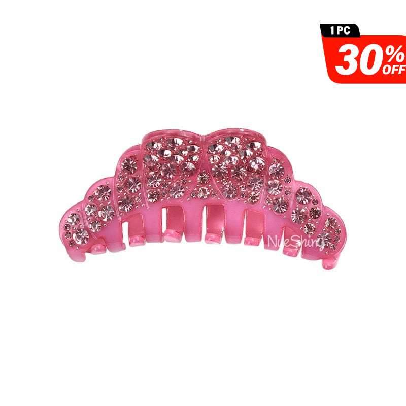 Brilliant Rhinestone Pink Hair Claw丨NueShiny