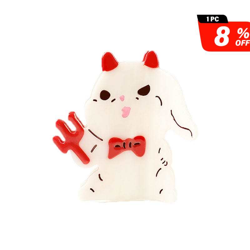 Small  Cute red cross little devil rabbit hair claw | NueShiny