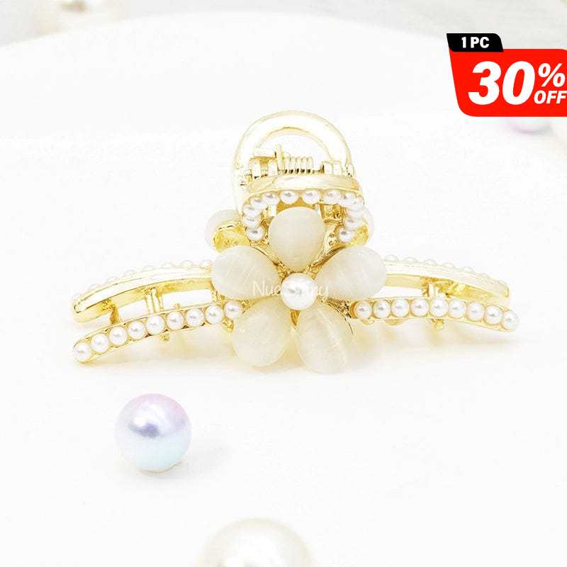 Flower Pearl Premium Shark Hair Claw