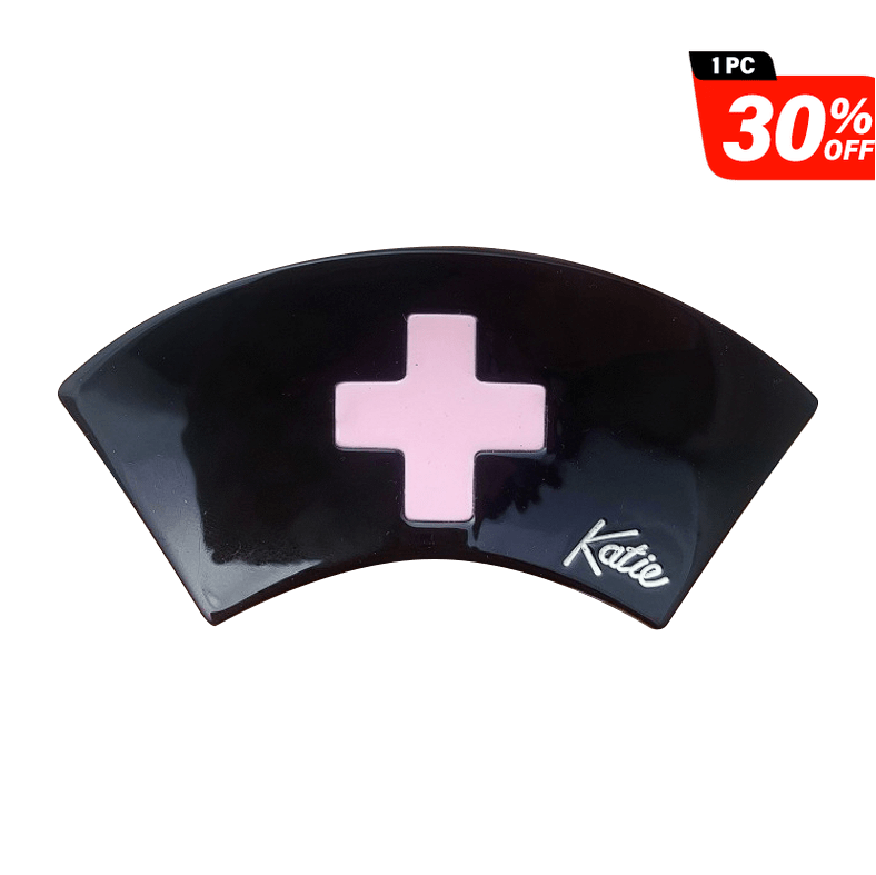 Medium Black Nurse Cap Hair Claw | NueShiny