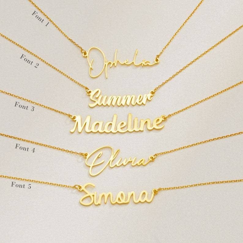 Custom Gold Name Necklace丨NueShiny