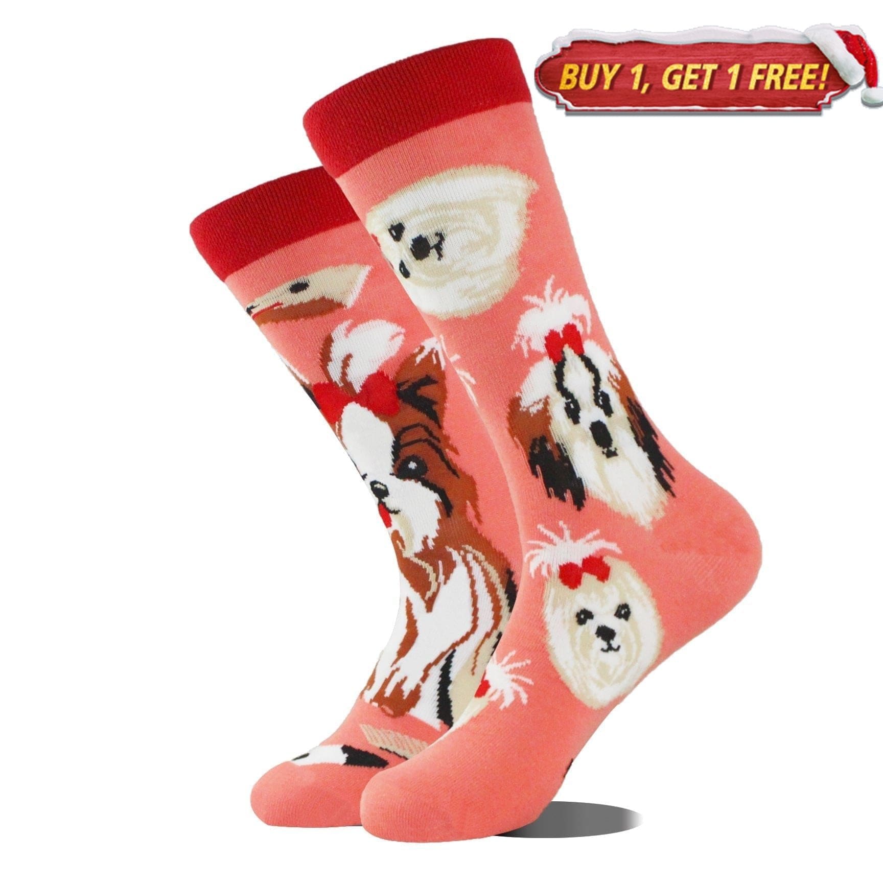 Bow tie Dog Mismatched Socks | Nueshiny