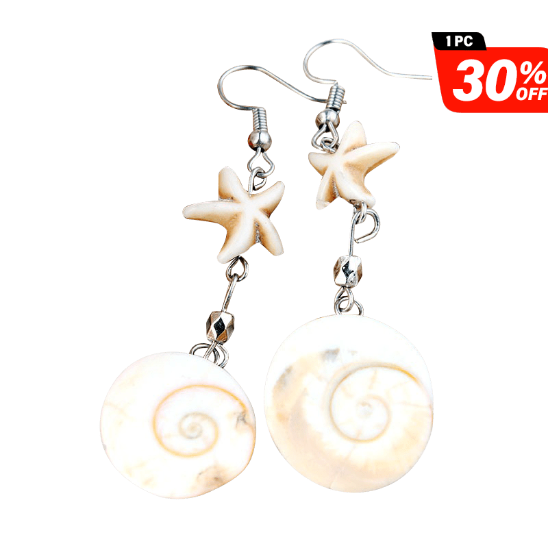 White Star Conch Earrings | NueShiny