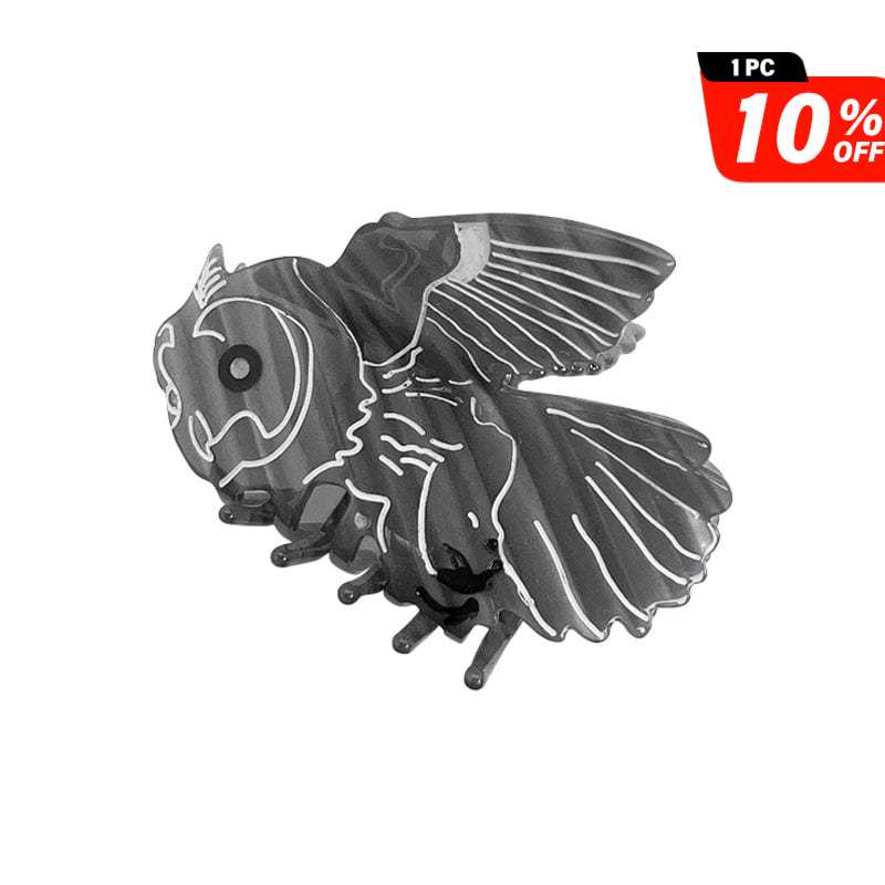 Medium  Abstract Wind Owl Hair Claw | NueShiny