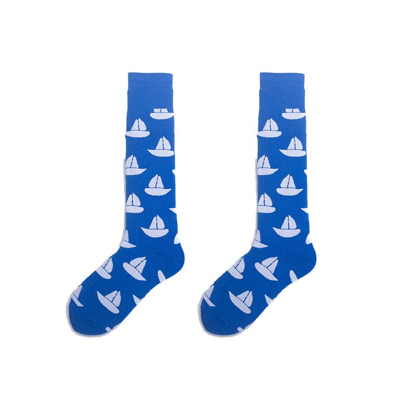 Blue Sailboat Socks丨NueShiny